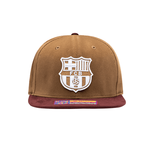 FC Barcelona Cognac Snapback Hat