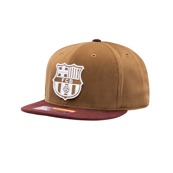 FC Barcelona Cognac Snapback Hat