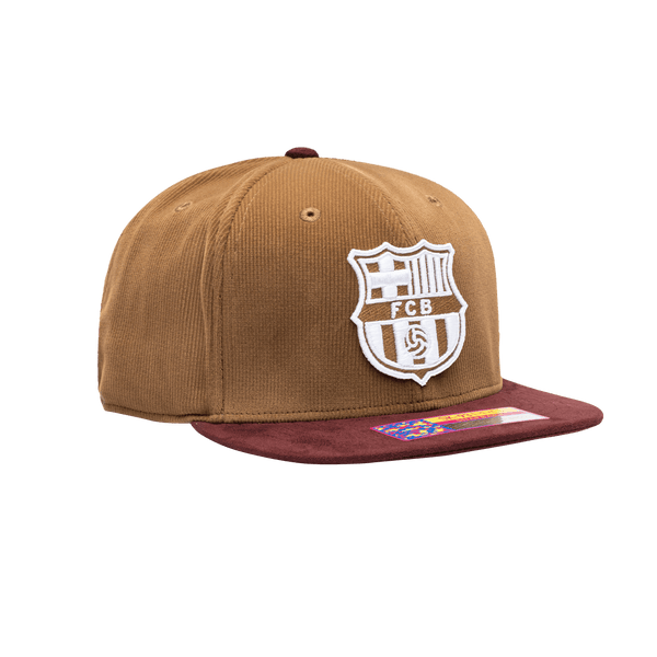 FC Barcelona Cognac Snapback Hat