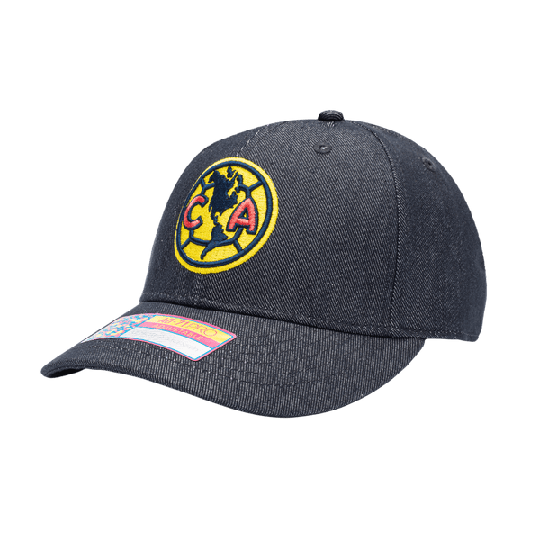 Club America 541 Adjustable with high crown, curved peak brim, and adjustable buckle strap closure, in Navy