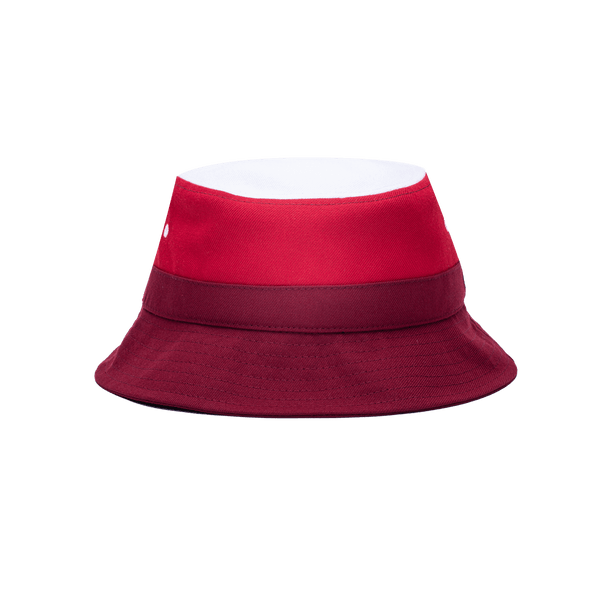 Bayern Munich Truitt Bucket hat in tri-color fabrication and team logo embroidery, in Red/White.