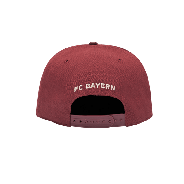 Bayern Munich Swatch Snapback with high crown, flat peak brim, and snapback closure, in Dark Red