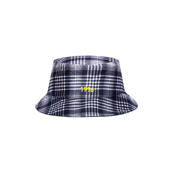 View of back side of Club America Hooligan Bucket Hat with 1916 year the team was founded embroidered on the back in white