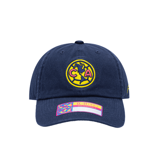 Blue Club America Bambo Classic Hat with yellow emblem
