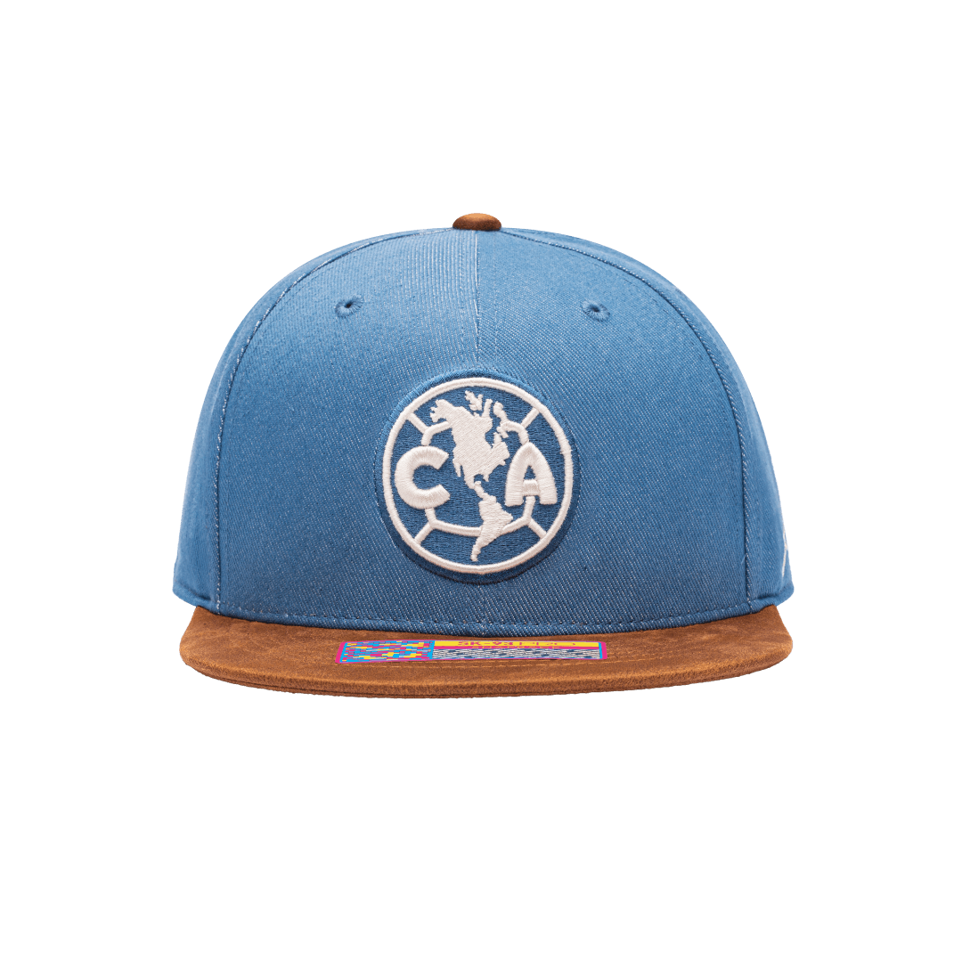 Club America Orion Snapback blue crown with tan bill