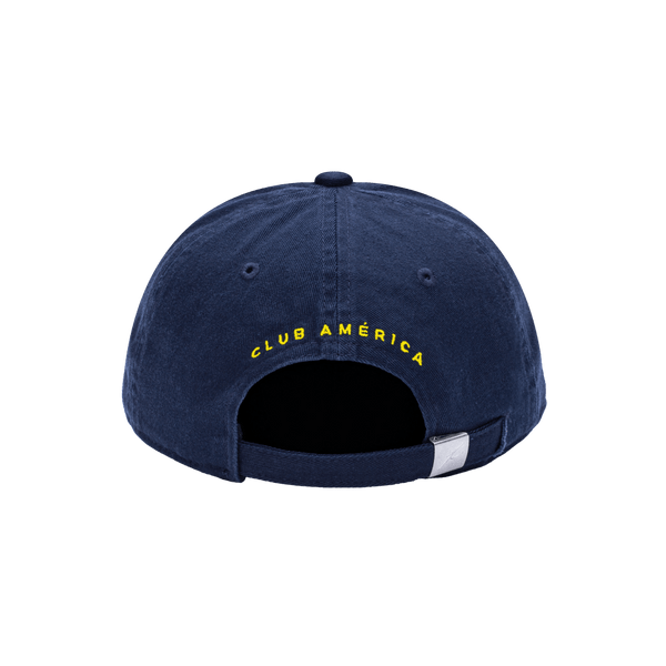 View of back side of Club America Bambo Kids Classic hat with Club america team name embroidered on the back