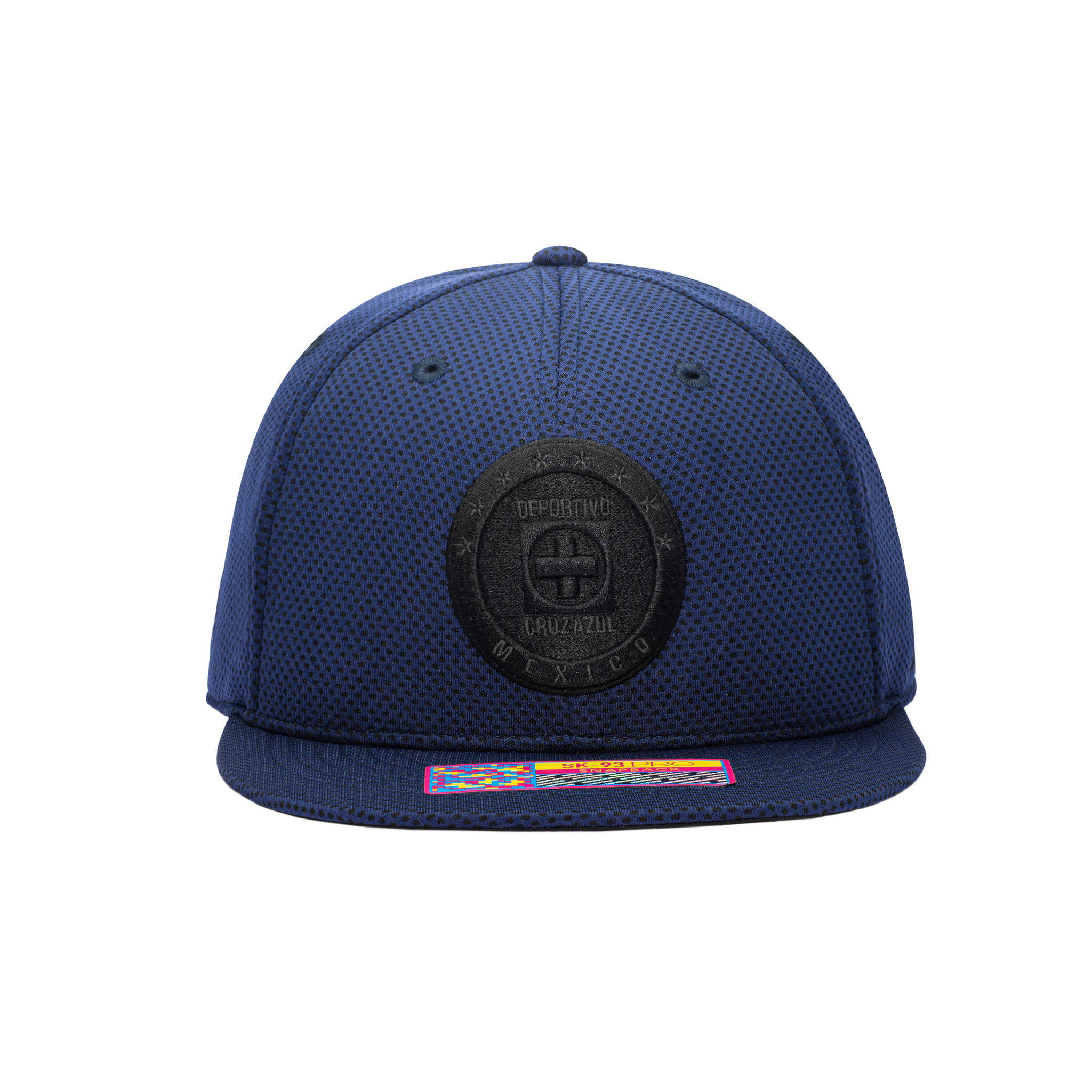 Front view of the Cruz Azul Trophy Snapback in Blue