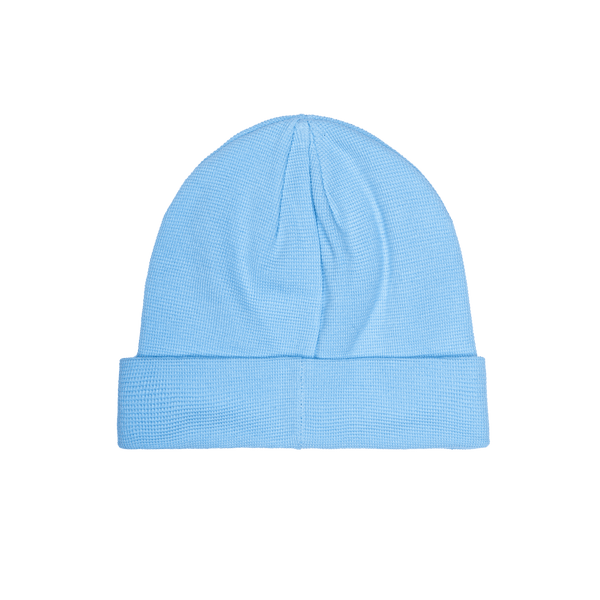 Manchester City 3000 ribbed beanie with team branded woven label on cuff, in Teal.