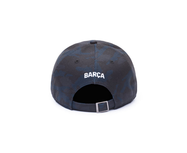 Back view of FC Barcelona Arrow Adjustable with team name embroidered on the back "barca"