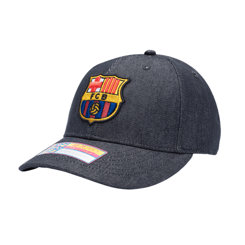 FC Barcelona 541 Adjustable with high crown, curved peak brim, and adjustable buckle strap closure, in Navy