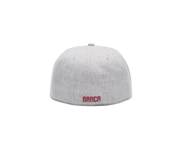 Back view of FC Barcelona Liberty Fitted with team name embroidered on the back "barca"