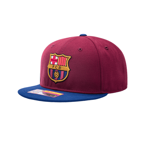 View of left side of Barcelona Team Snapback Hat