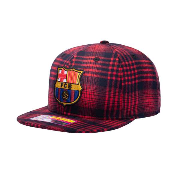 View of left side of FC Barcelona Hooligan Snapback