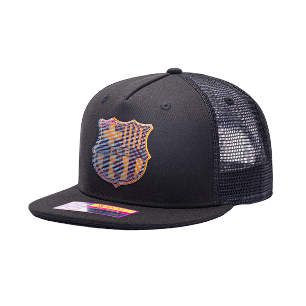 View of left side of FC Barcelona Shield Snapback