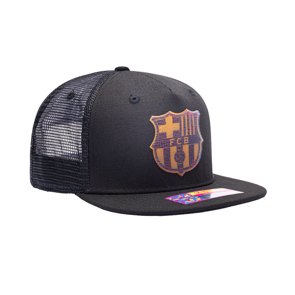 View of right side of FC Barcelona Shield Snapback