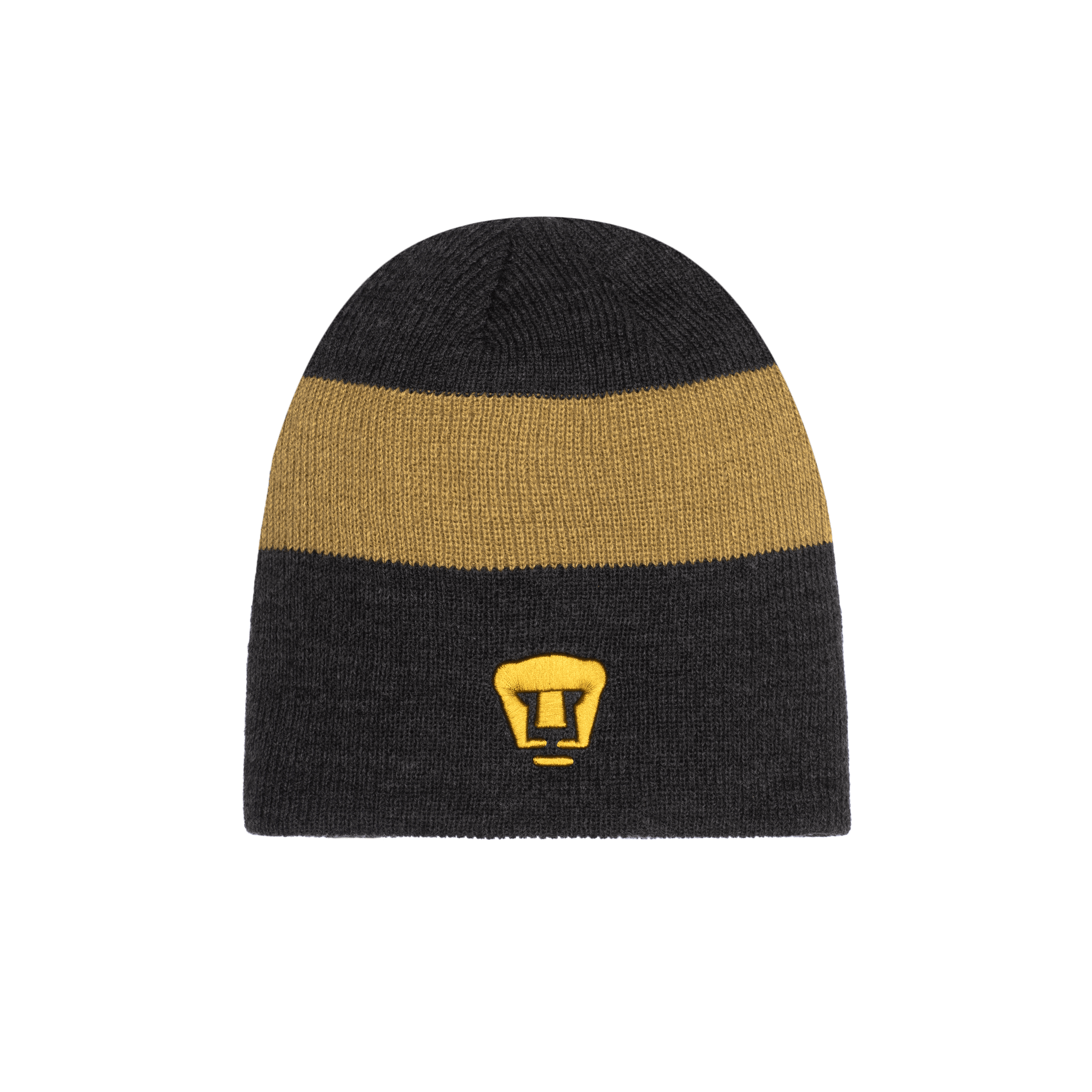 Black Pumas Fury Knit with gold team logo and gold stripe