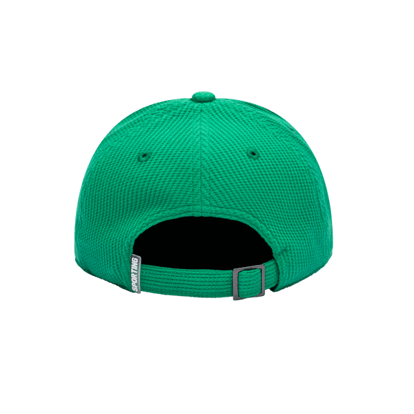 Back view of the Sporting Clube de Portugal Club Ink Adjustable with high crown, curved brim, and adjustable strap, in green.